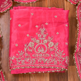 Glass Shimmer Pink Unstitched Suit